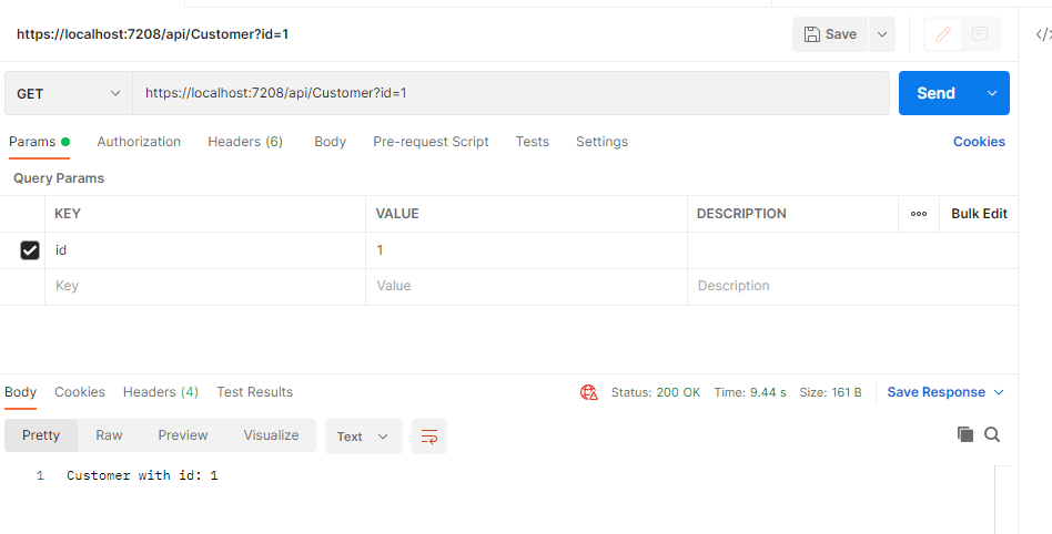 .net core dependency injection demo result